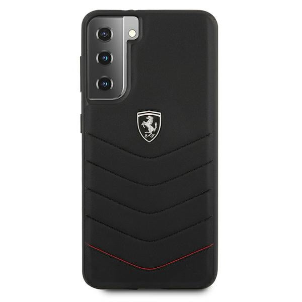 Ferrari Off Track Quilted dėklas Galaxy S21+ – juodas -- Samsung Galaxy S21+
