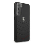 Ferrari Off Track Quilted dėklas Galaxy S21+ – juodas -- Samsung Galaxy S21+