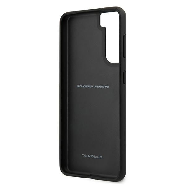 Ferrari dygsniuotas odinis dėklas Galaxy S21 – juodas -- Samsung Galaxy S21