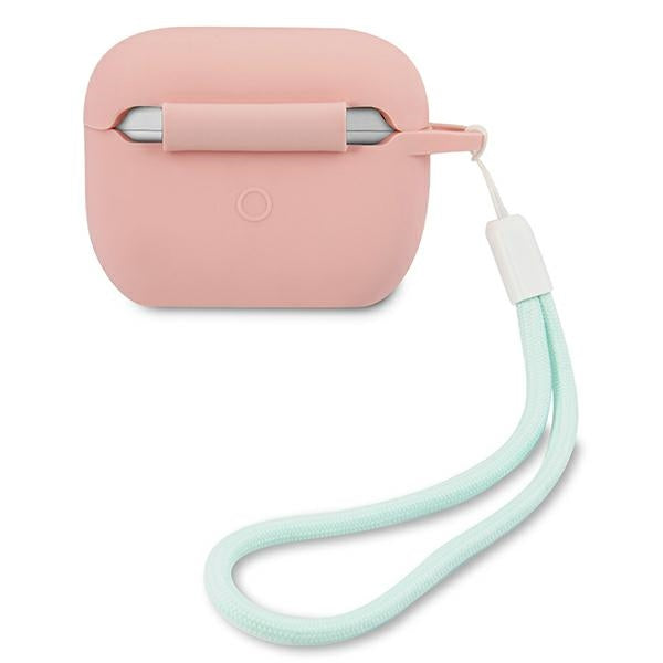 Guess silikoninis dėklas AirPods Pro – rožinė/žalia -- AirPods Pro
