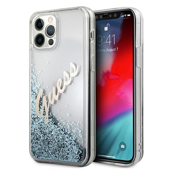 Guess skaidrus dėklas iPhone 12 Pro Max – mėlynas -- iPhone 12 Pro Max