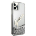 Guess blizgantis dėklas iPhone 12 Pro Max – sidabrinis -- iPhone 12 Pro Max