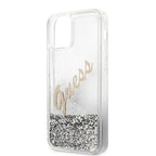 Guess blizgantis dėklas iPhone 12 Pro Max – sidabrinis -- iPhone 12 Pro Max