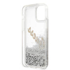 Guess blizgantis dėklas iPhone 12 Pro Max – sidabrinis -- iPhone 12 Pro Max