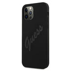 Guess silikoninis dėklas iPhone 12 Pro Max – juodas -- iPhone 12 Pro Max