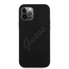 Guess silikoninis dėklas iPhone 12 Pro Max – juodas -- iPhone 12 Pro Max