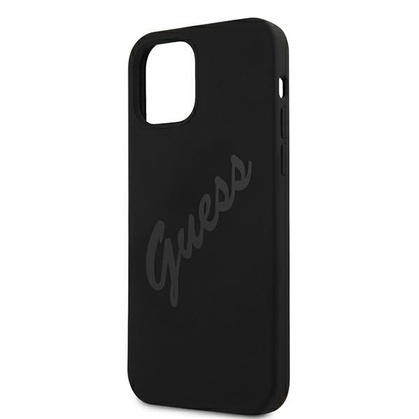 Guess silikoninis dėklas iPhone 12 Pro Max – juodas -- iPhone 12 Pro Max