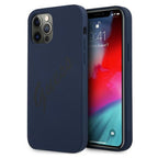 Guess silikoninis dėklas iPhone 12 Pro Max – mėlynas -- iPhone 12 Pro Max