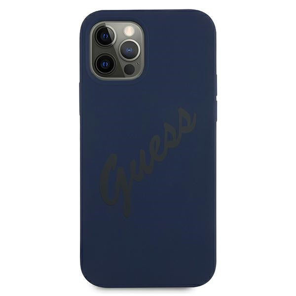 Guess silikoninis dėklas iPhone 12 Pro Max – mėlynas -- iPhone 12 Pro Max