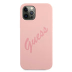 Guess silikoninis dėklas iPhone 12 Pro Max – rožinis -- iPhone 12 Pro Max