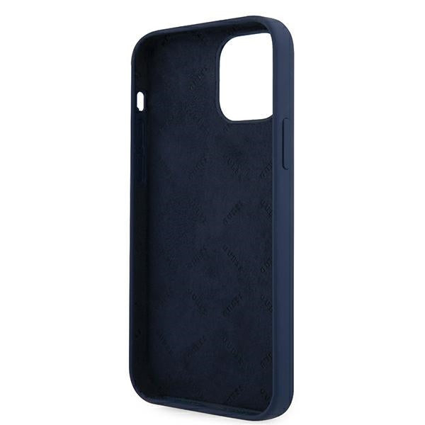 Guess silikoninis dėklas iPhone 12/12 Pro – mėlynas -- iPhone 12