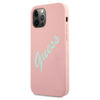 Guess silikoninis dėklas iPhone 12/12 Pro – rožinė/žalia -- iPhone 12