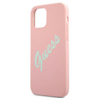 Guess silikoninis dėklas iPhone 12/12 Pro – rožinė/žalia -- iPhone 12