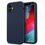 Guess silikoninis dėklas iPhone 12 mini – mėlynas -- iPhone 12 Mini