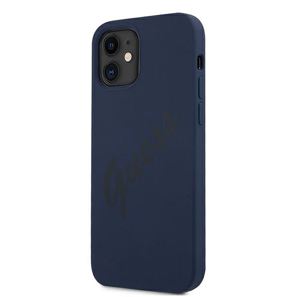 Guess silikoninis dėklas iPhone 12 mini – mėlynas -- iPhone 12 Mini