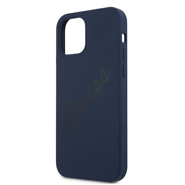 Guess silikoninis dėklas iPhone 12 mini – mėlynas -- iPhone 12 Mini