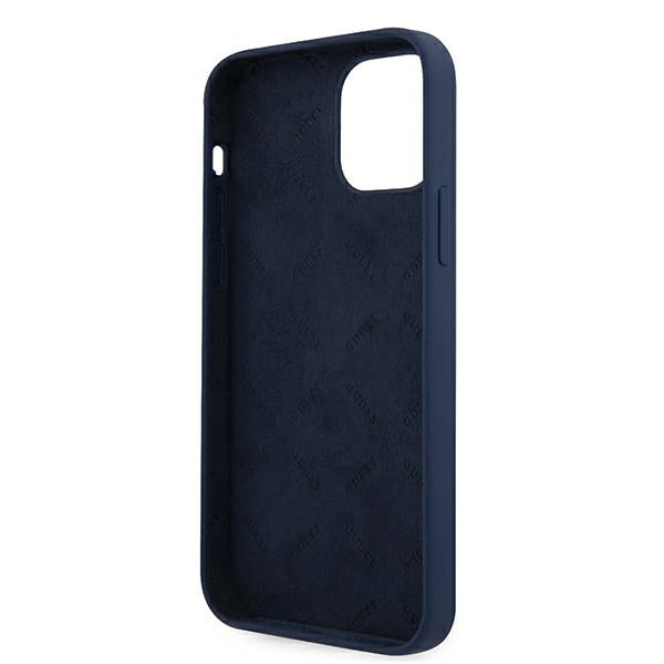 Guess silikoninis dėklas iPhone 12 mini – mėlynas -- iPhone 12 Mini