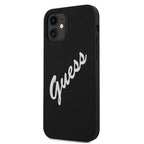 Guess silikoninis dėklas iPhone 12 mini – juodai baltas -- iPhone 12 Mini