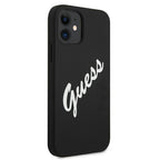 Guess silikoninis dėklas iPhone 12 mini – juodai baltas -- iPhone 12 Mini