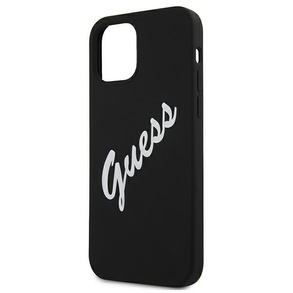 Guess silikoninis dėklas iPhone 12 mini – juodai baltas -- iPhone 12 Mini