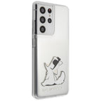 Karl Lagerfeld Choupette Fun dėklas Galaxy S21 Ultra – skaidrus -- Samsung Galaxy S21 Ultra