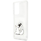 Karl Lagerfeld Choupette Fun dėklas Galaxy S21 Ultra – skaidrus -- Samsung Galaxy S21 Ultra