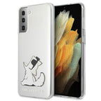 Karl Lagerfeld Choupette Fun dėklas Galaxy S21+ – skaidrus -- Samsung Galaxy S21+