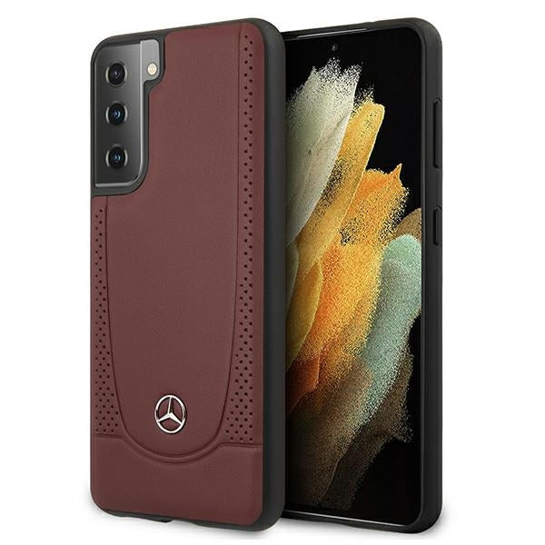 Mercedes Urban Line odinis dėklas Galaxy S21+ – raudonas -- Samsung Galaxy S21+