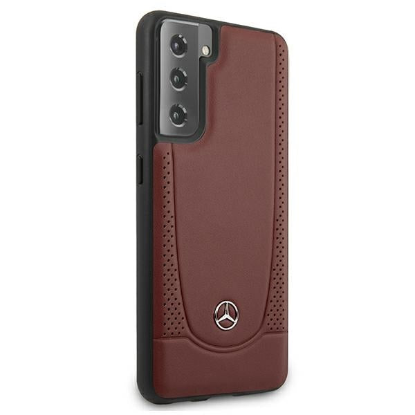 Mercedes Urban Line odinis dėklas Galaxy S21+ – raudonas -- Samsung Galaxy S21+
