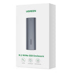 Ugreen M.2 SSD dėklas USB 3.2 Gen 2 diskui (SuperSpeed USB 10 Gbps) + USB Type C kabelis 0.5m pilkas (CM400 10902) --...