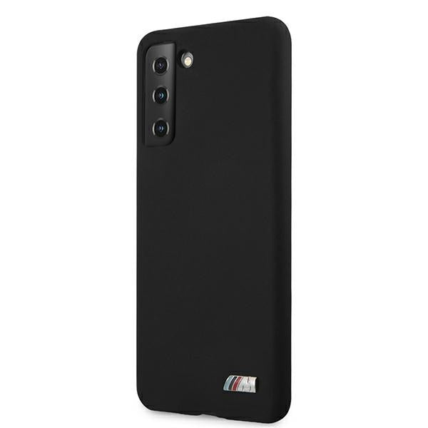BMW silikoninis dėklas Samsung Galaxy S21+ – juodas -- Samsung Galaxy S21+