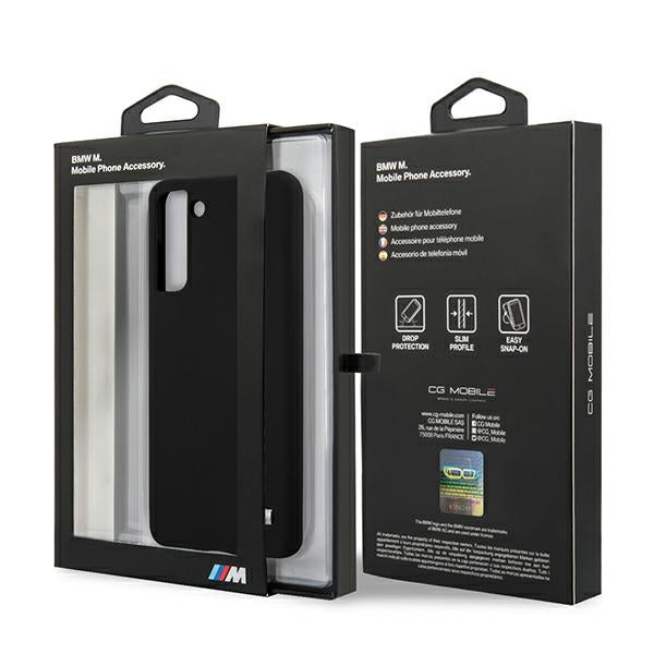 BMW silikoninis dėklas Samsung Galaxy S21+ – juodas -- Samsung Galaxy S21+