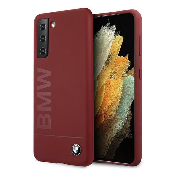 BMW silikoninis dėklas Galaxy S21+ – raudonas -- Samsung Galaxy S21+