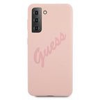 Guess Silicone Vintage dėklas Galaxy S21+ – rožinis -- Samsung Galaxy S21+