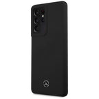 Mercedes-Benz silikoninis dėklas Galaxy S21 Ultra – juodas -- Samsung Galaxy S21 Ultra