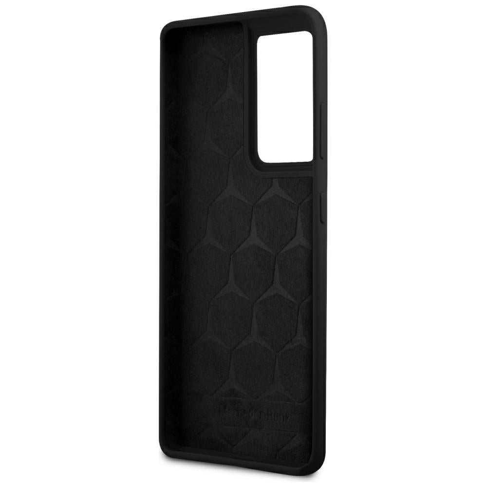 Mercedes-Benz silikoninis dėklas Galaxy S21 Ultra – juodas -- Samsung Galaxy S21 Ultra