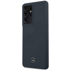 Mercedes-Benz silikoninis dėklas Galaxy S21 Ultra – mėlynas -- Samsung Galaxy S21 Ultra