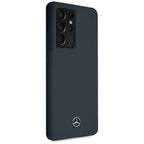 Mercedes-Benz silikoninis dėklas Galaxy S21 Ultra – mėlynas -- Samsung Galaxy S21 Ultra