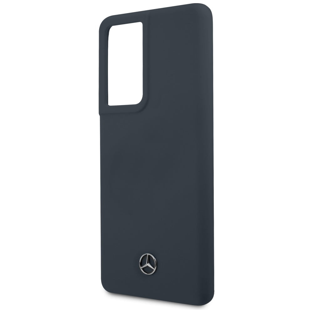 Mercedes-Benz silikoninis dėklas Galaxy S21 Ultra – mėlynas -- Samsung Galaxy S21 Ultra