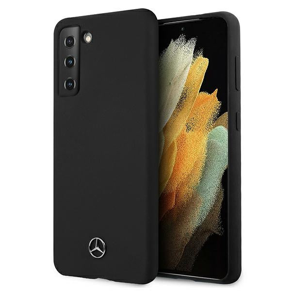 Mercedes-Benz silikoninis dėklas Galaxy S21+ – juodas -- Samsung Galaxy S21+