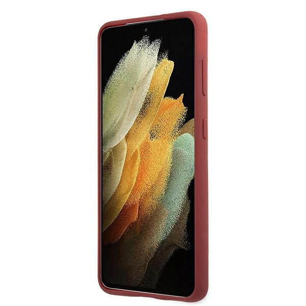 Mercedes silikoninis dėklas Galaxy S21+ – raudonas -- Samsung Galaxy S21+