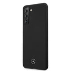 Mercedes-Benz silikoninis dėklas Samsung Galaxy S21 – juodas -- Samsung Galaxy S21