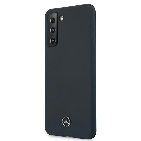 Mercedes-Benz silikoninis dėklas Galaxy S21 – mėlynas -- Samsung Galaxy S21