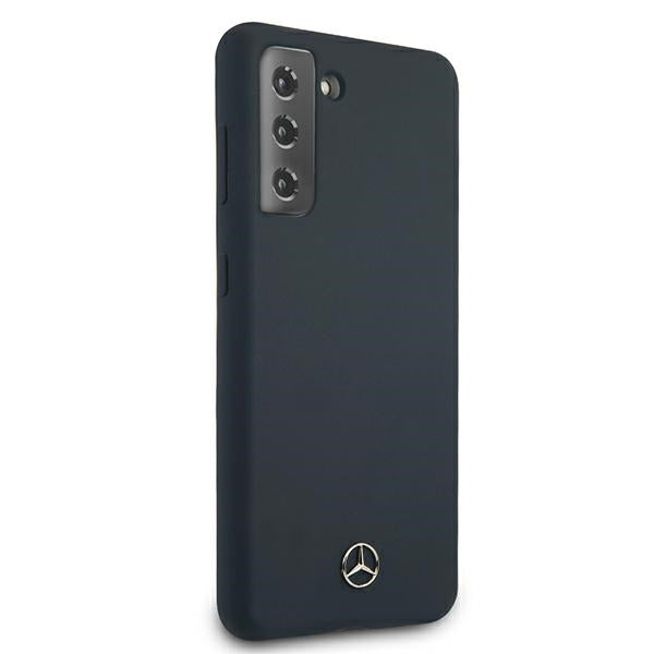 Mercedes-Benz silikoninis dėklas Galaxy S21 – mėlynas -- Samsung Galaxy S21