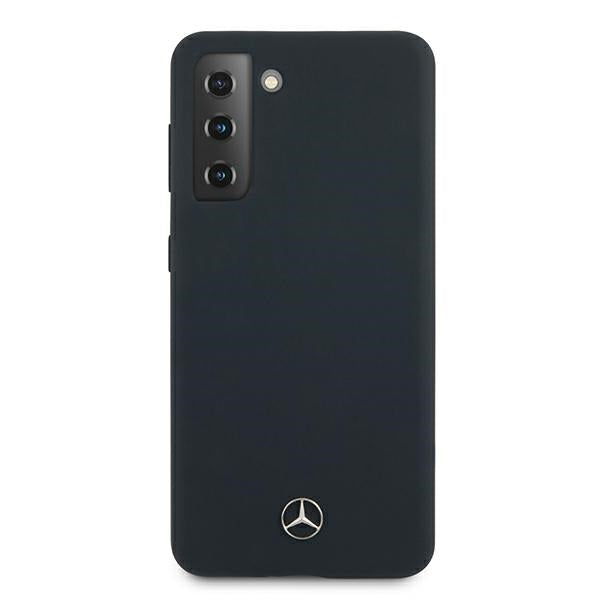 Mercedes-Benz silikoninis dėklas Galaxy S21 – mėlynas -- Samsung Galaxy S21