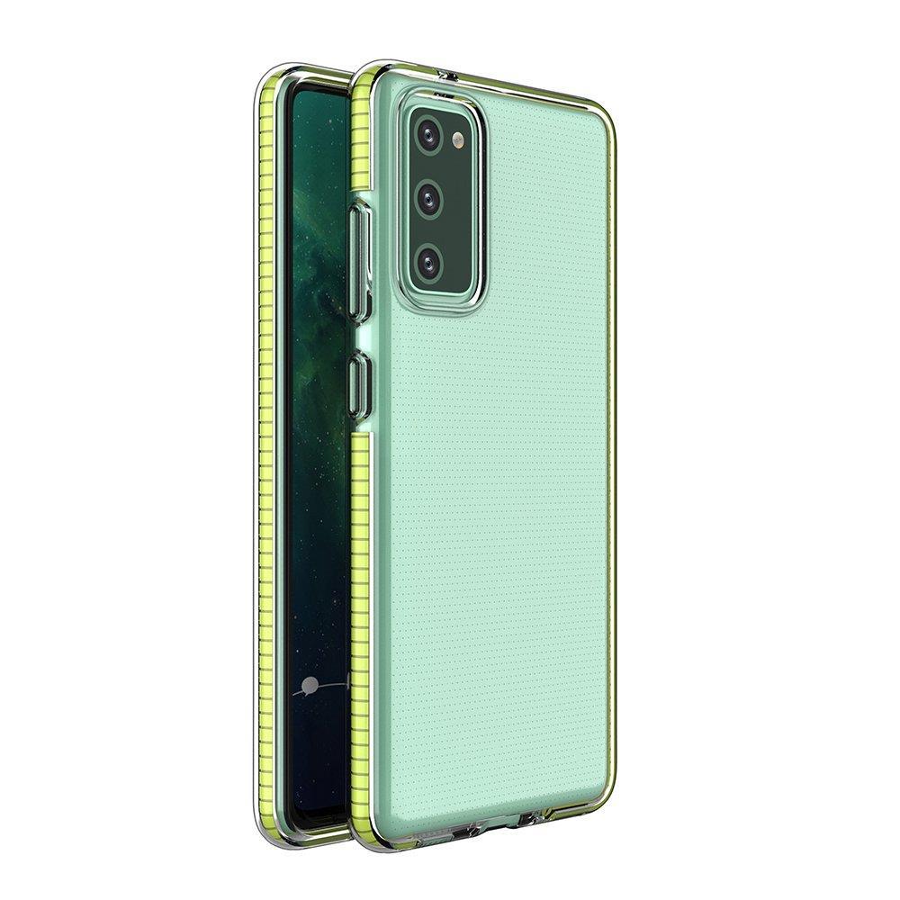 Skaidrus TPU dėklas Samsung Galaxy A72 4G – geltonas -- Samsung Galaxy A72