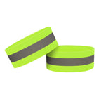 Atspindinti apyrankė dviračiui bėgimui Velcro 4cm geltona -- Cycling Accessories