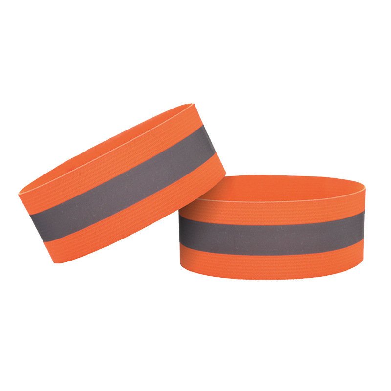 Atspindinti apyrankė dviračiui bėgimui velcro 4cm oranžinė -- Cycling Accessories