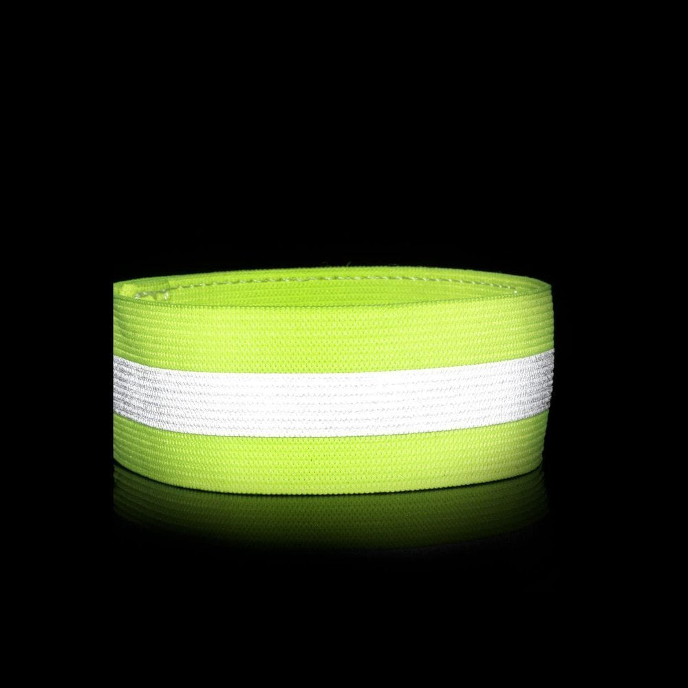 Atspindinti apyrankė dviračiui bėgimui velcro 4cm oranžinė -- Cycling Accessories