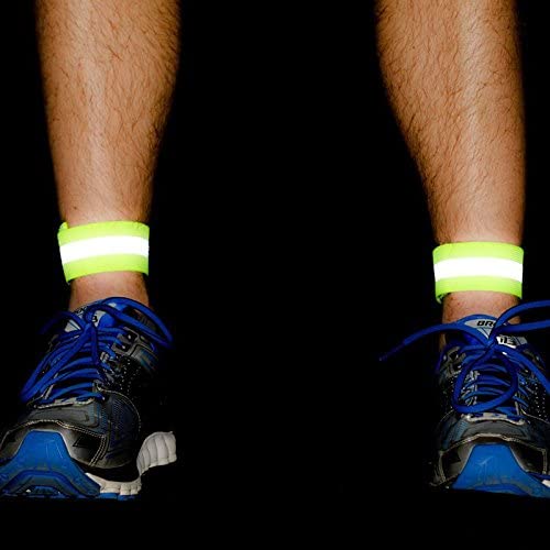 Atspindinti apyrankė dviračiui bėgimui velcro 4cm oranžinė -- Cycling Accessories